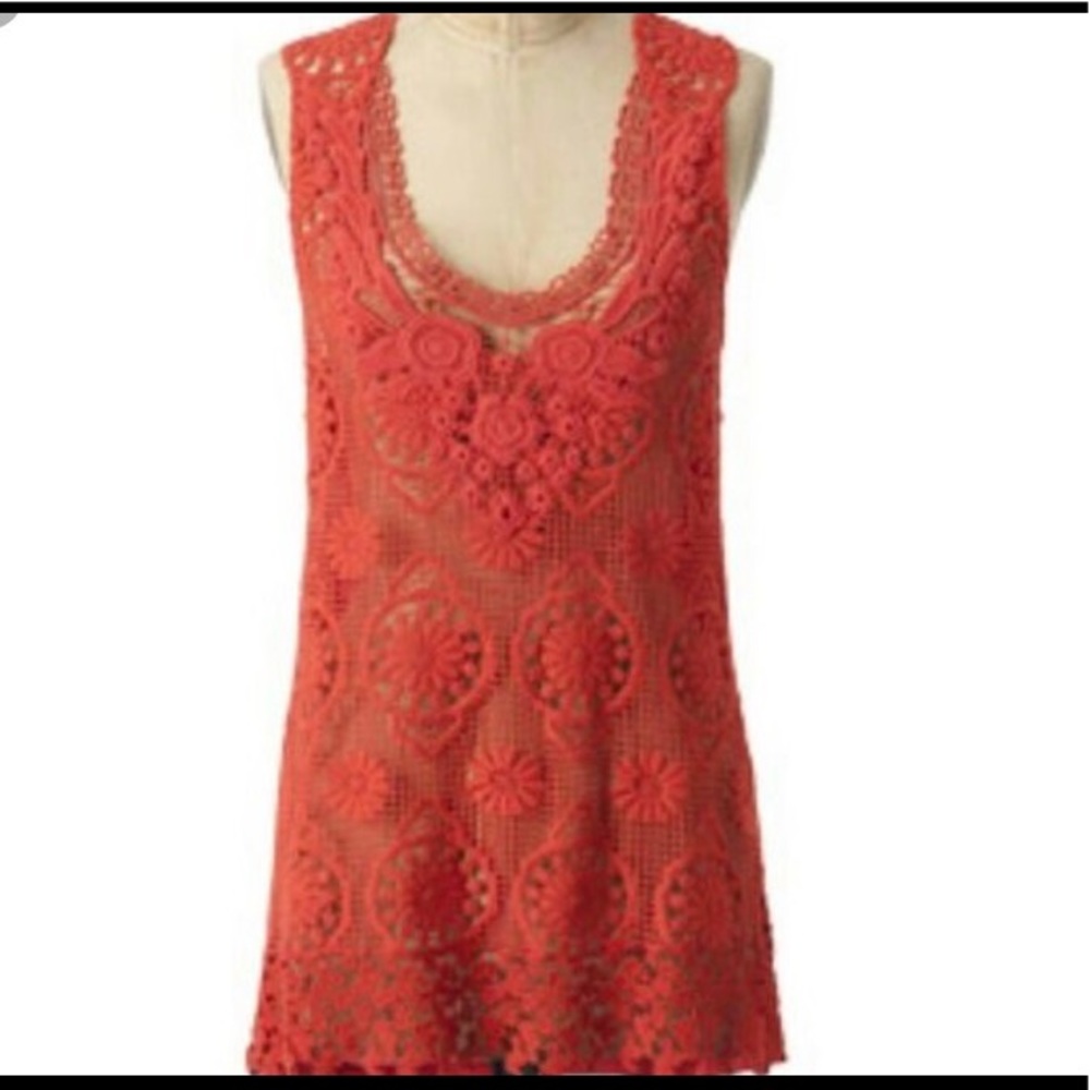 Orange lace yoana baraschi top